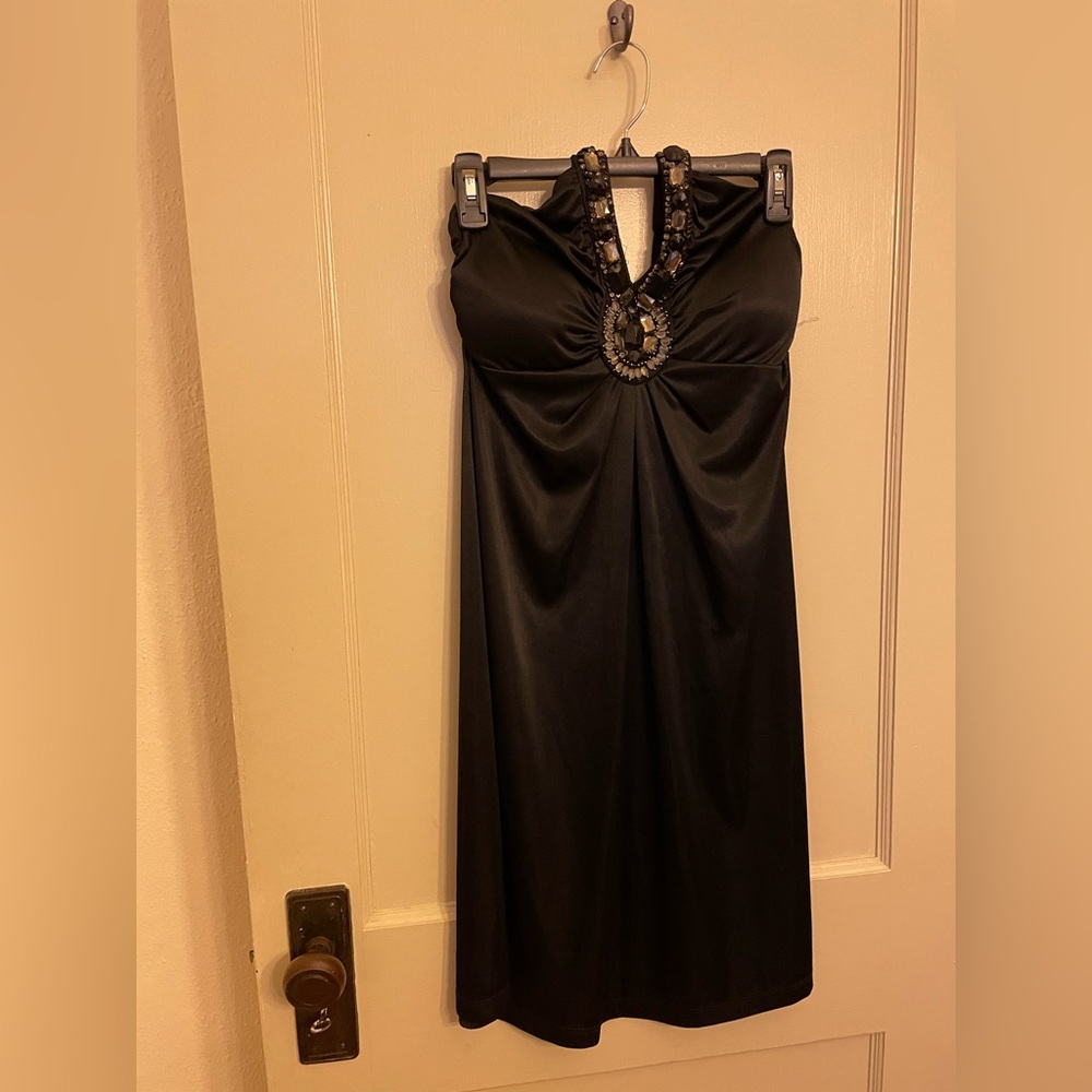 Sexy Black Halter Dress